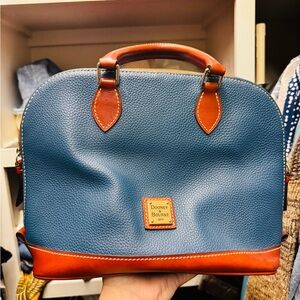 Dooney & Bourke Blue and Brown Bag with Dust cover